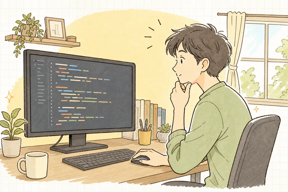 AIが書いたコードをそのまま納品してよいか、ライセンス面で一度立ち止まって静かに確認している開発者
