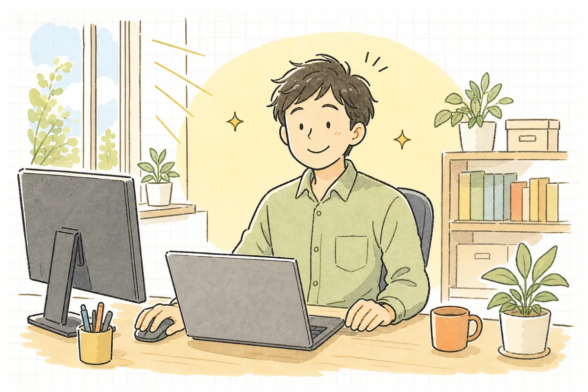コマンドの安全を確かめてから実行し、問題なく終わったことに安心して肩の力が抜けた開発担当者